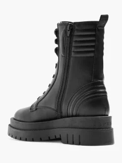 New Ankle Biker Boot with Panel Details Women Boots·Biker Boots|Boots·Lace-Up Boots