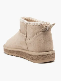 Hot Apricot Whipstitch Edge Faux Fur Lined Mini Boot Women Boots·Faux Fur Lined Boots