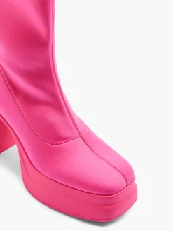Outlet Collection Stretch Platform Heeled Boot Women Boots·Heeled Boots|Boots·Ankle Boots