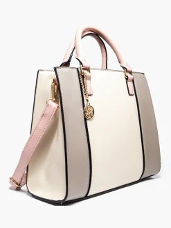 Best and Pink Striped Panel Bag Women Bags·Tote Bags