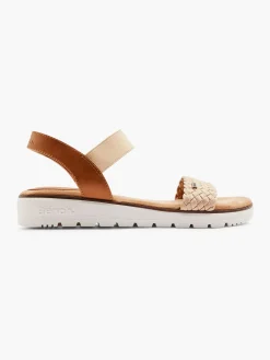 Best and Tan Sandal with Woven Strap Women Sandals·Flat Sandals