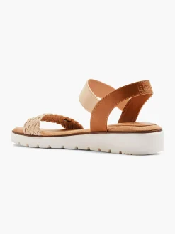 Best and Tan Sandal with Woven Strap Women Sandals·Flat Sandals