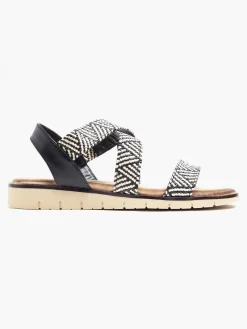 Outlet Aztec Woven Strap Flat Sandal Women Sandals·Flat Sandals