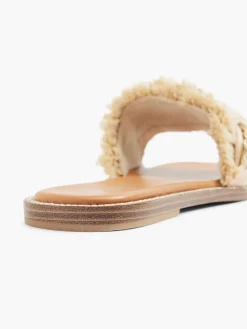 Braided Flat Sandal with Fringing and Diamante Details Women Sandals·Flat Sandals