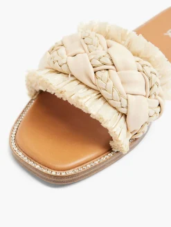 Braided Flat Sandal with Fringing and Diamante Details Women Sandals·Flat Sandals