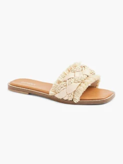 Braided Flat Sandal with Fringing and Diamante Details Women Sandals·Flat Sandals