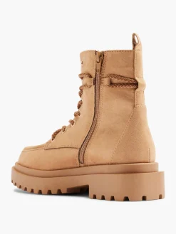 Outlet Beige Chunky Lace Up Boot Women Boots·Ankle Boots