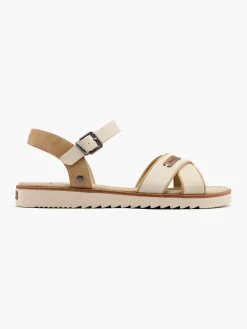 New Cross Strap Sandal with Ankle Strap and Buckle Detail Women Sandals·Flat Sandals