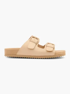 Outlet Double Buckle Detail Flat Sandal Women Sandals·Mules