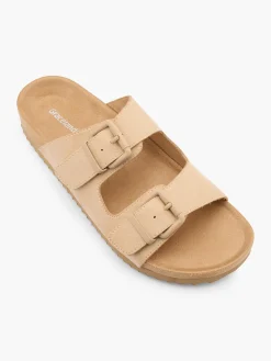 Outlet Double Buckle Detail Flat Sandal Women Sandals·Mules