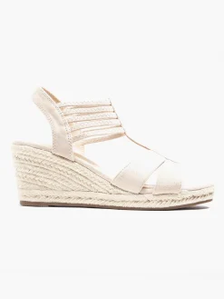 Sale Elasticated Strap Wedge Sandal Women Loafers & Low Shoes·Espadrilles|Heels·Wedges