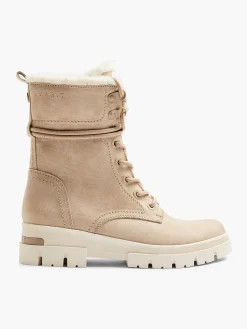 Online Faux Fur Lined Boot With Wrap Around Laces Women Boots·Winter Boots|Boots·Faux Fur Lined Boots