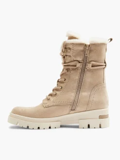 Online Faux Fur Lined Boot With Wrap Around Laces Women Boots·Winter Boots|Boots·Faux Fur Lined Boots