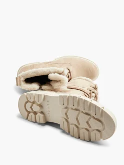 Online Faux Fur Lined Boot With Wrap Around Laces Women Boots·Winter Boots|Boots·Faux Fur Lined Boots