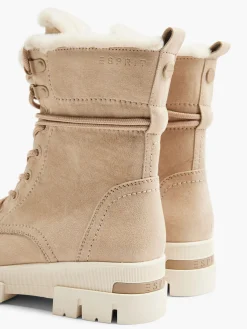 Online Faux Fur Lined Boot With Wrap Around Laces Women Boots·Winter Boots|Boots·Faux Fur Lined Boots