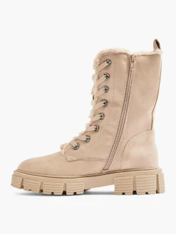 New Faux Fur Lined Lace Up Boot Women Boots·Winter Boots|Boots·Lace-Up Boots