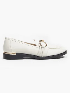 Sale Flat Loafer with Metal Heel Detail and Trim Women Loafers & Low Shoes·Loafers