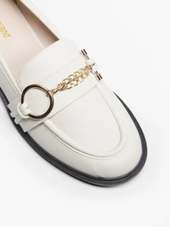 Sale Flat Loafer with Metal Heel Detail and Trim Women Loafers & Low Shoes·Loafers