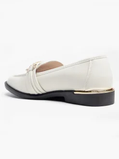 Sale Flat Loafer with Metal Heel Detail and Trim Women Loafers & Low Shoes·Loafers