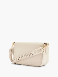 Outlet Handbag with Metallic Trim and Braided Strap Women Bags·Handbags