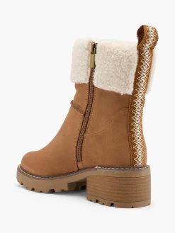Clearance Heeled Fleece Collared Ankle Boot Women Boots·Faux Fur Lined Boots|Boots·Heeled Boots