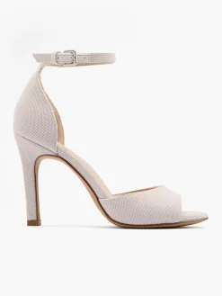 Discount Beige High Heel with Ankle Strap Women Heels·High Heels