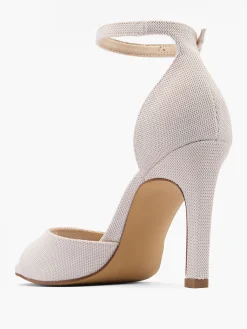 Discount Beige High Heel with Ankle Strap Women Heels·High Heels