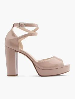 Clearance Patent Platform Heel with Coss Ankle Straps Women Heels·High Heels|Heels·Platform Heels