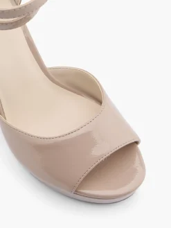Clearance Patent Platform Heel with Coss Ankle Straps Women Heels·High Heels|Heels·Platform Heels