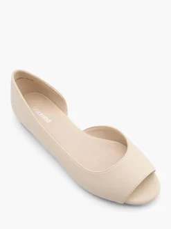 Peep-Toe Ballerina Women Loafers & Low Shoes·Ballet Pumps