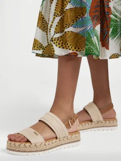 Outlet Platform Sandal with Stitching Detail Women Sandals·Chunky Sandals|Sandals·Heeled Sandals