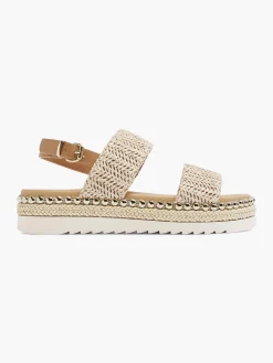 Raffia Flatform Sandals Women Sandals·Heeled Sandals
