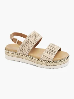 Raffia Flatform Sandals Women Sandals·Heeled Sandals