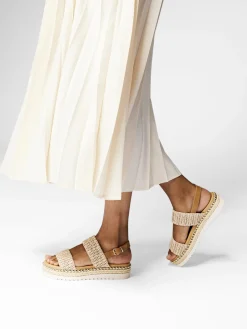 Raffia Flatform Sandals Women Sandals·Heeled Sandals