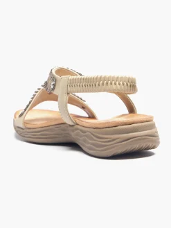 New Sandal with Jewel Details and Elasticated Strap Women Sandals·Flat Sandals