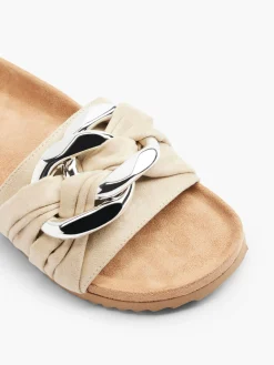 Hot Slip On Mule with Chain Detail Women Sandals·Mules|Sandals·Flat Sandals