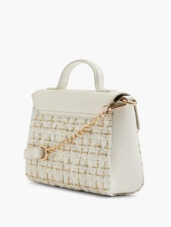 Best Beige Tweed Cross Body Bag with Adjustable Strap Women Bags·Shoulder Bags|Bags·Handbags