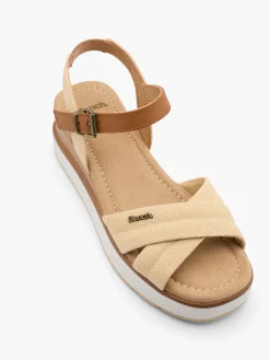 Discount Wood Effect Wedge Heeled Sandal Women Heels·Wedges|Sandals·Wedge Sandals