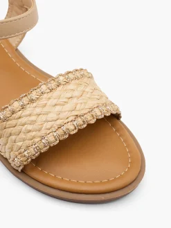 Woven Strap Flat Sandal Women Sandals·Flat Sandals