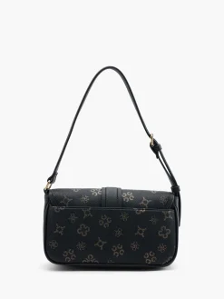 Clearance Black and Monogram Handbag with Buckle Detail Women Bags·Handbags