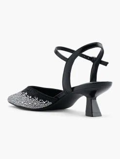 Online and Silver Diamante Kitten Heel Women Heels·Kitten Heels|Heels·Slingback Heels