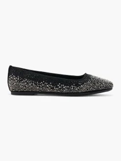 New and Silver Diamante Ballerina Flat Women Loafers & Low Shoes·Ballet Pumps