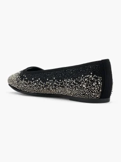 New and Silver Diamante Ballerina Flat Women Loafers & Low Shoes·Ballet Pumps