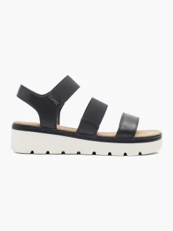 Best and White Contrasting Platform Sandal with Elasticated Straps Women Sandals·Flat Sandals