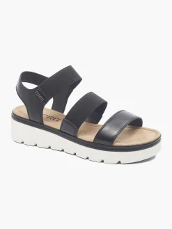 Best and White Contrasting Platform Sandal with Elasticated Straps Women Sandals·Flat Sandals