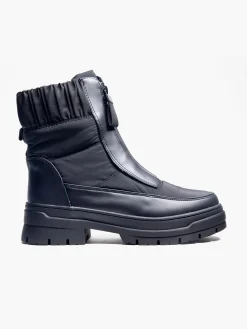 New Ankle Boot with Front Zip Detail and Quilted Panelling Women Boots·Winter Boots|Boots·Ankle Boots