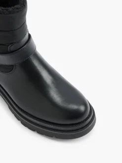 Hot Ankle Boot with Quilted Panelling and Buckle Detail Women Boots·Ankle Boots
