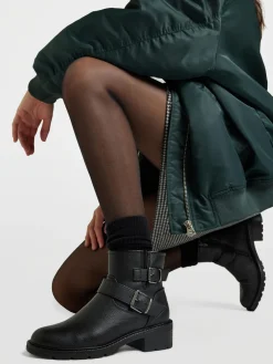 Ankle Boot with Silver Buckle Detail Women Boots·Ankle Boots
