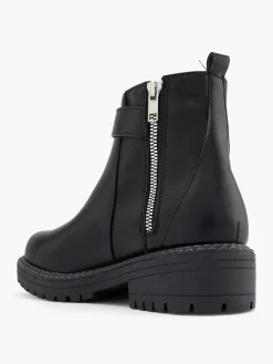 Best Ankle Boot with Silver Buckle Detail Women Boots·Biker Boots|Boots·Ankle Boots