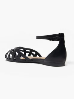 Sale Ankle Strap Woven Ballerina Women Loafers & Low Shoes·Ballet Pumps